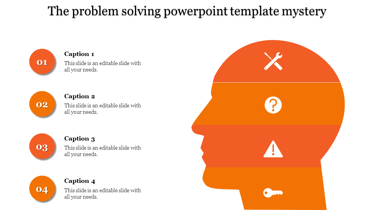 Problem solving powerpoint template-Orange